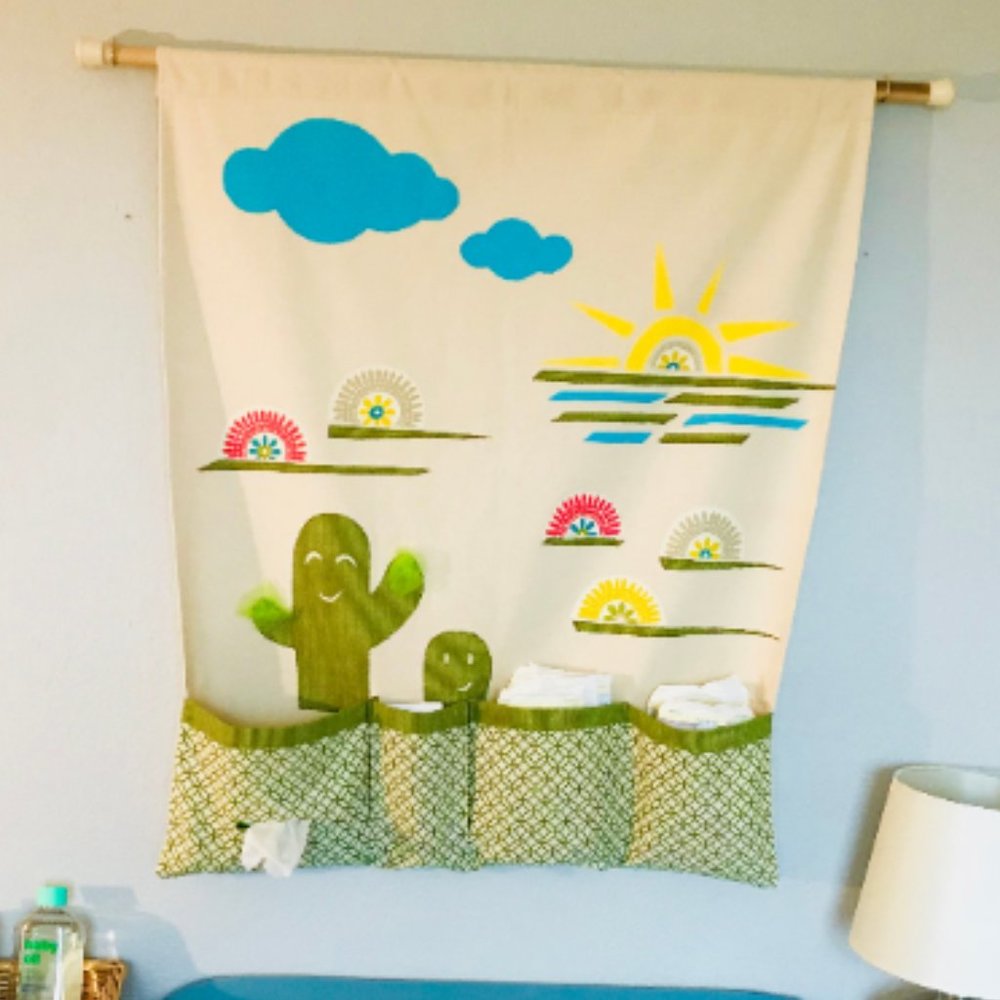 Baby/Kids Wall Art/Storage - Desert Cactus Theme